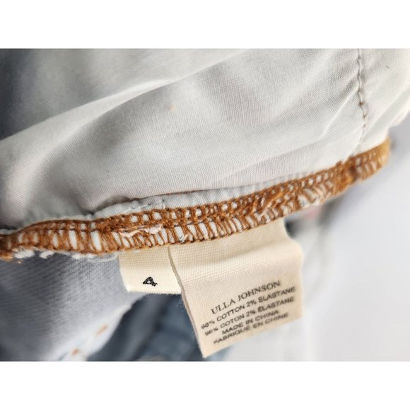 ULLA JOHNSON Women's Sz. 4 Kase Button Fly Fold Over Denim Shorts - Picture 7 of 7